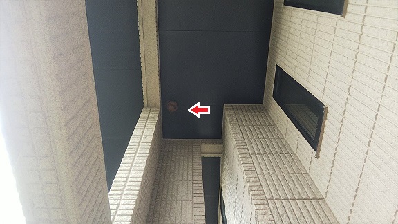 滋賀県甲賀市甲賀町で玄関ポーチの吹抜天井に営巣したキイロスズメバチの蜂の巣駆除