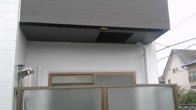 滋賀県大津市でアパートのベランダの天井に営巣したアシナガバチの蜂の巣駆除