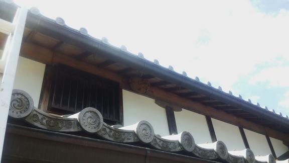滋賀県彦根市の神社社務所二階軒下に営巣したキイロスズメバチの蜂の巣駆除