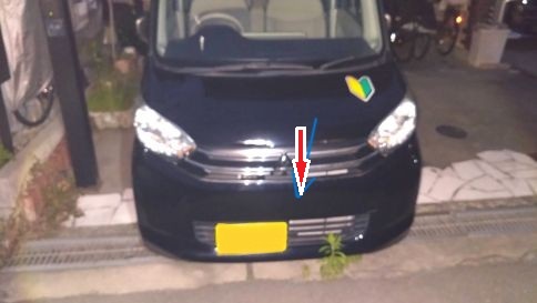 大阪府枚方市で自動車フロントグリル内に営巣したアシナガバチの蜂の巣駆除
